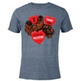 thumbnail image 1 of Star Wars Chewbacca Chews You Heart Valentine’s Day - Short Sleeve Blended T-Shirt for Adults – Customized-Navy Heather, 1 of 5