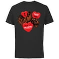 thumbnail image 1 of Star Wars Chewbacca Chews You Heart Valentine’s Day - Short Sleeve Cotton T-Shirt for Adults - Customized-Black, 1 of 5