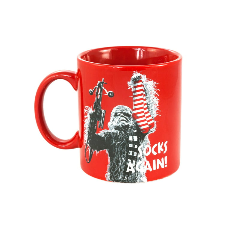 Star Wars Chewbacca Coffee Mug, 20 Ounce - Oversized Red Ceramic Mug with  Funny Chewie Quote, Socks Again – Makes a Great Coffee Cup, Tea Mug,  Novelty Mug, and Star Wars Gifts
