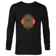 thumbnail image 1 of Star Wars Chewbacca Holiday Earmuffs - Long Sleeve T-Shirt for Men - Customized-Black, 1 of 5