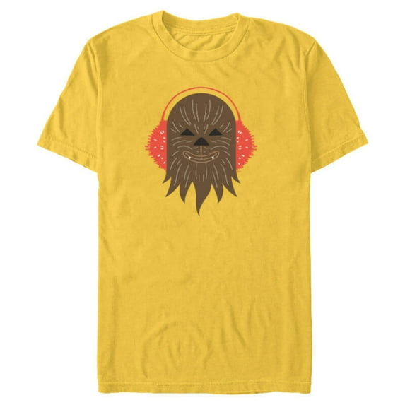 Star Wars Chewbacca Holiday Earmuffs - Short Sleeve Blended T-Shirt for Adults - Customized-Yellow