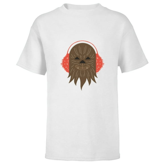 Star Wars Chewbacca Holiday Earmuffs - Short Sleeve T-Shirt for Kids - Customized-White