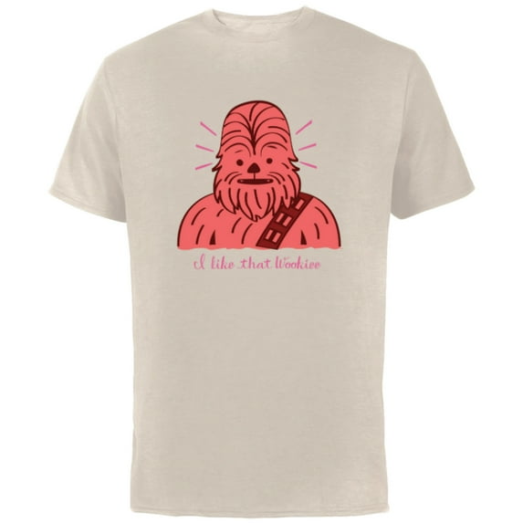 Star Wars Chewbacca I Like That Wookiee Valentine’s Day - Short Sleeve Cotton T-Shirt for Adults - Customized-Natural