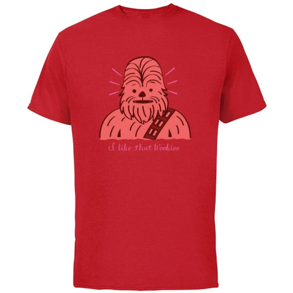 Star Wars Chewbacca I Like That Wookiee Valentine’s Day - Short Sleeve Cotton T-Shirt for Adults - Customized-Red