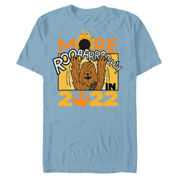 Star Wars Chewbacca More Roar Cartoon 2022 Standard - Short Sleeve Blended T-Shirt for Adults – Customized-Ocean Blue