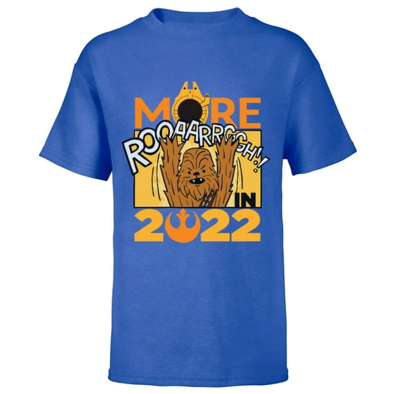 Star Wars Chewbacca More Roar Cartoon 2022 Standard - Short Sleeve T-Shirt for Kids – Customized-Royal