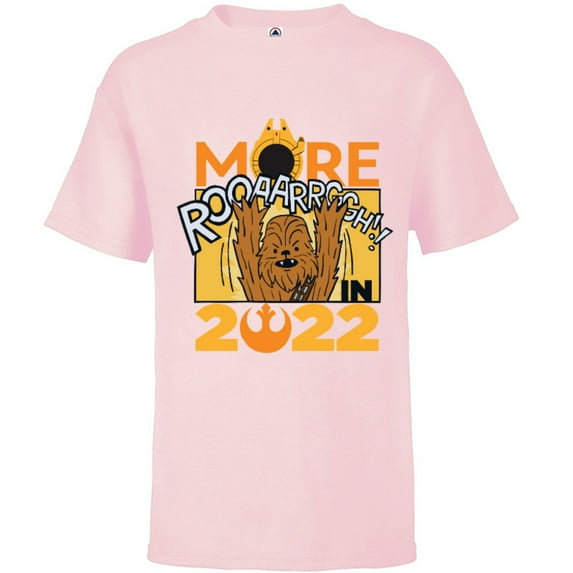 Star Wars Chewbacca More Roar Cartoon 2022 Standard - Short Sleeve T-Shirt for Kids – Customized-Soft Pink