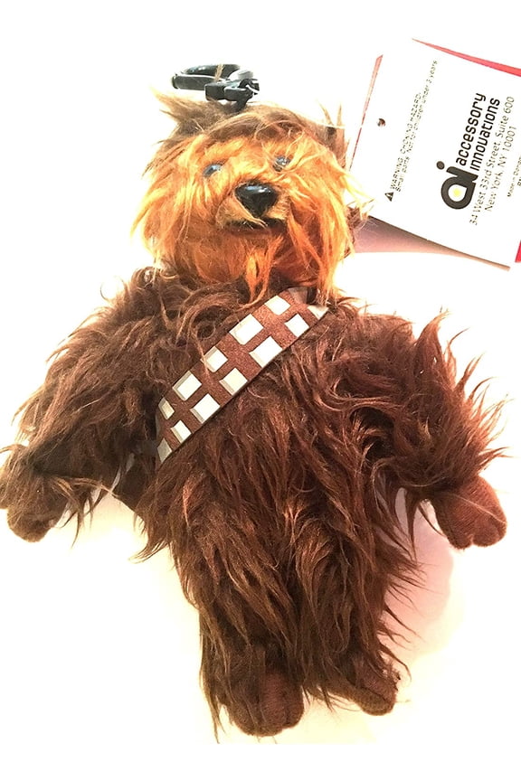 Chewbacca Plush Doll Key Chain Coin Bag Clip On 8" Soft Plush