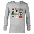 thumbnail image 1 of Star Wars Chewbacca Princess Leia and Yoda Christmas Holiday - Long Sleeve T-Shirt for Men - Customized-Athletic Heather, 1 of 5