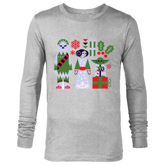 Star Wars Chewbacca Princess Leia and Yoda Christmas Holiday - Long Sleeve T-Shirt for Men - Customized-Athletic Heather