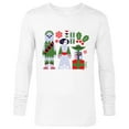 thumbnail image 1 of Star Wars Chewbacca Princess Leia and Yoda Christmas Holiday - Long Sleeve T-Shirt for Men - Customized-White, 1 of 5