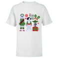 thumbnail image 1 of Star Wars Chewbacca Princess Leia and Yoda Christmas Holiday - Short Sleeve T-Shirt for Kids - Customized-White, 1 of 5