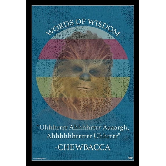 Star Wars - Chewbacca Quote Laminated & Framed Poster Print (22 x 34)