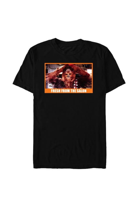 Chewbacca Wookiee Fresh from the Salon Funny Meme - Short Sleeve Blended T-Shirt for Adults - Customized-Black