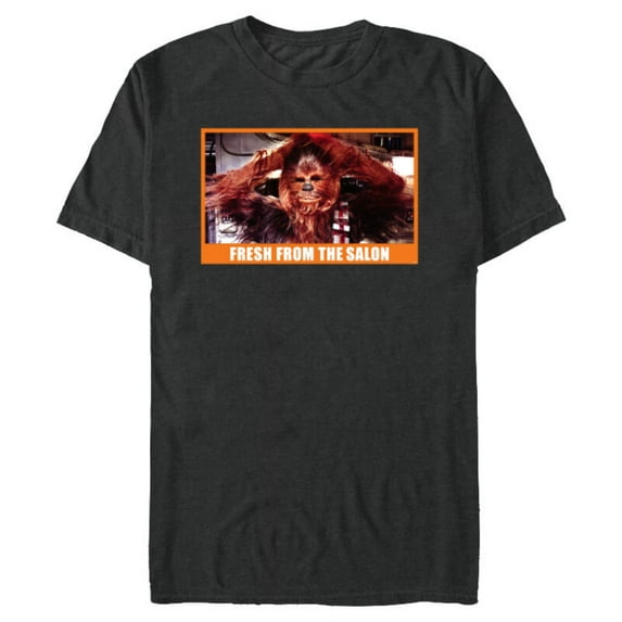Star Wars Chewbacca Wookiee Fresh from the Salon Funny Meme - Short Sleeve Blended T-Shirt for Adults - Customized-Dark Heather