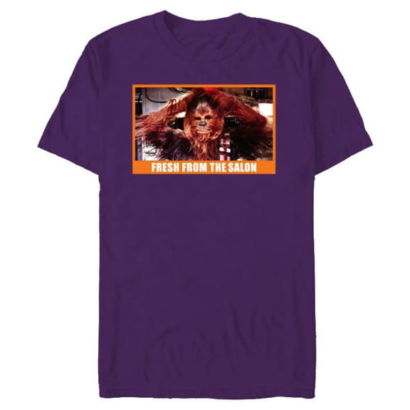 Star Wars Chewbacca Wookiee Fresh from the Salon Funny Meme - Short Sleeve Blended T-Shirt for Adults - Customized-Purple