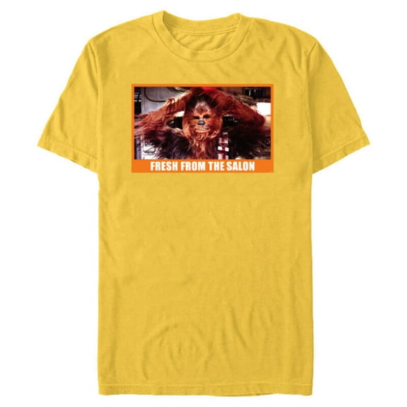 Star Wars Chewbacca Wookiee Fresh from the Salon Funny Meme - Short Sleeve Blended T-Shirt for Adults - Customized-Yellow