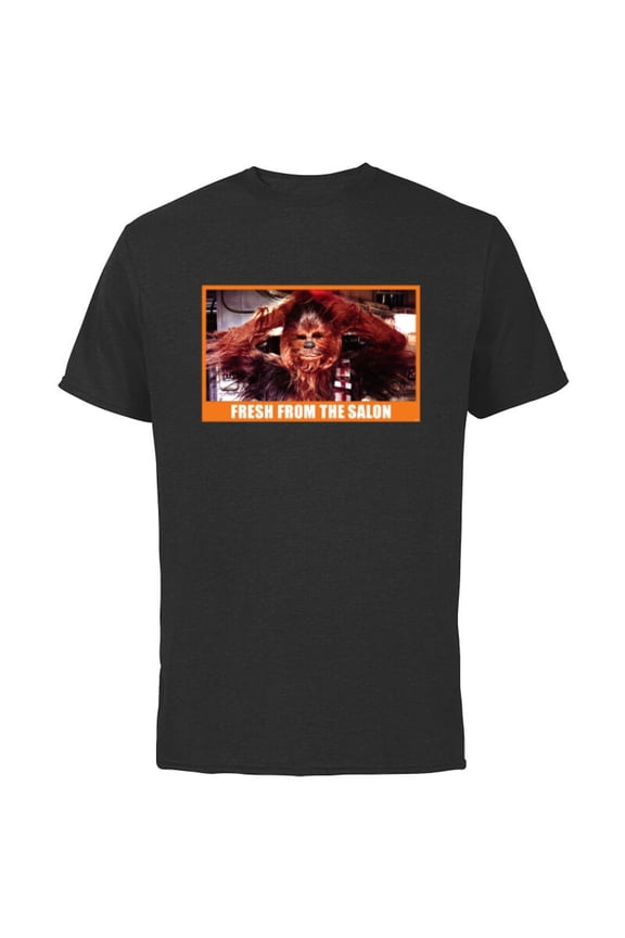 Chewbacca Wookiee Fresh from the Salon Funny Meme - Short Sleeve Cotton T-Shirt for Adults - Customized-Black