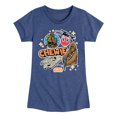 thumbnail image 1 of Star Wars - Chewie Stickers - Toddler And Youth Girls Fitted Short Sleeve Tee, 1 of 5