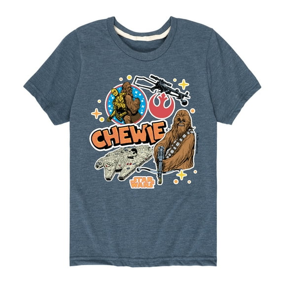 Star Wars - Chewie Stickers - Toddler And Youth Short Sleeve Tee