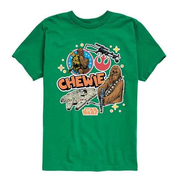 Star Wars - Chewie Stickers - Toddler And Youth Short Sleeve Tee