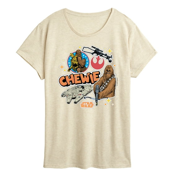 Star Wars - Chewie Stickers - Women's Short Sleeve Classic Fit Tee