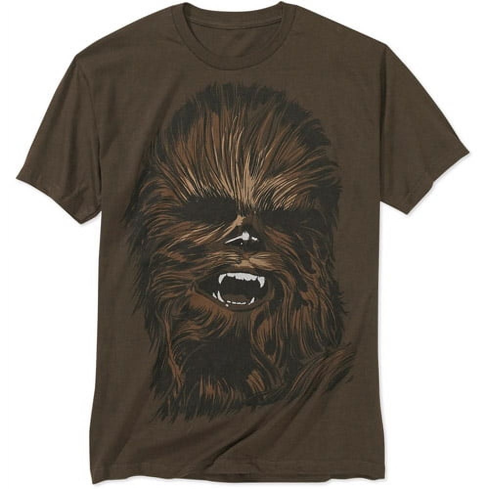 Star Wars Chewy Face Adult Brown T-Shirt - Walmart.com