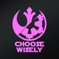 thumbnail image 1 of Star Wars Choose Wisely Decal Vinyl Sticker | Cars Trucks Walls Laptop | Pink | 5.5 In | KCD372P, 1 of 2