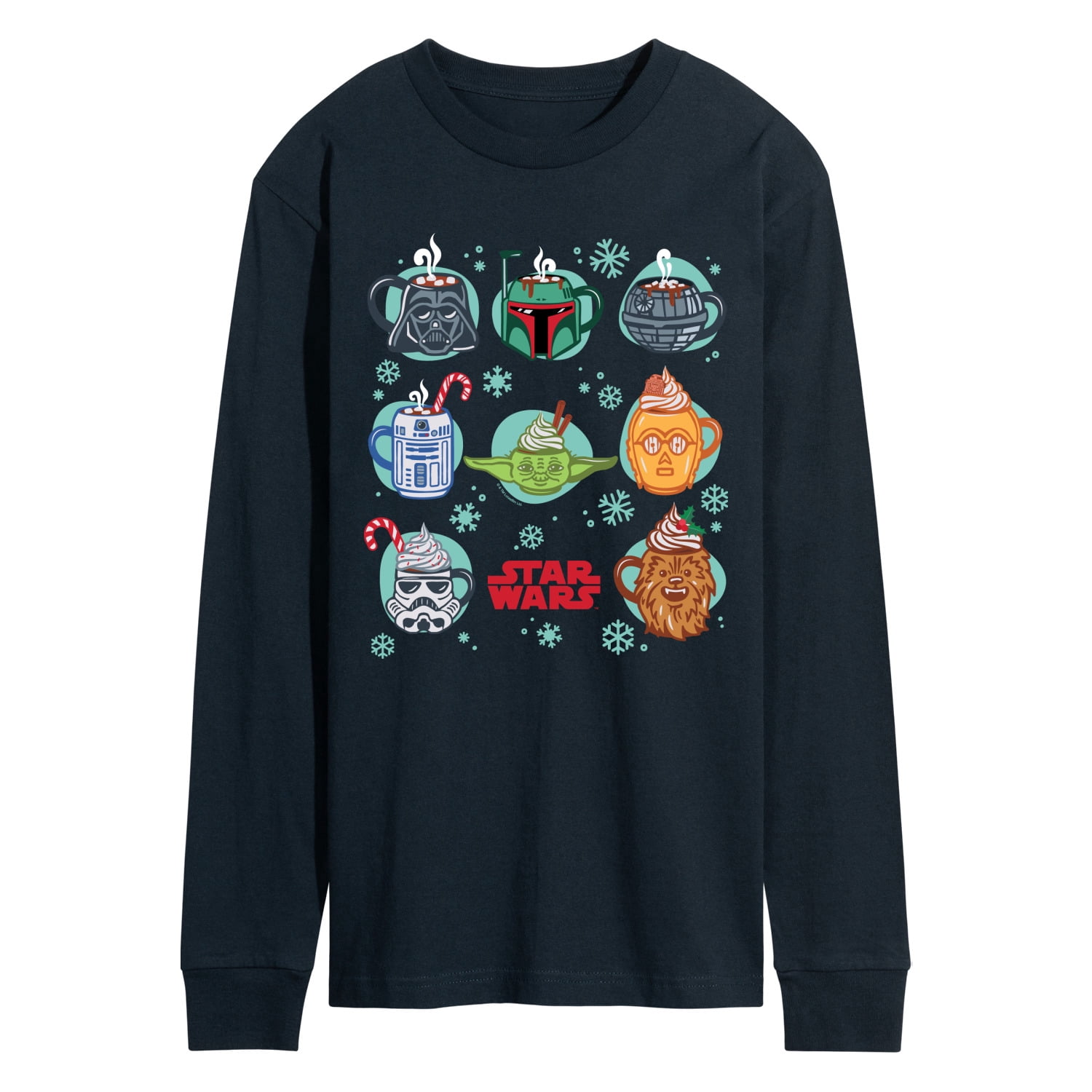 Star Wars - Christmas Character Mugs - Men's Long Sleeve Graphic T ...