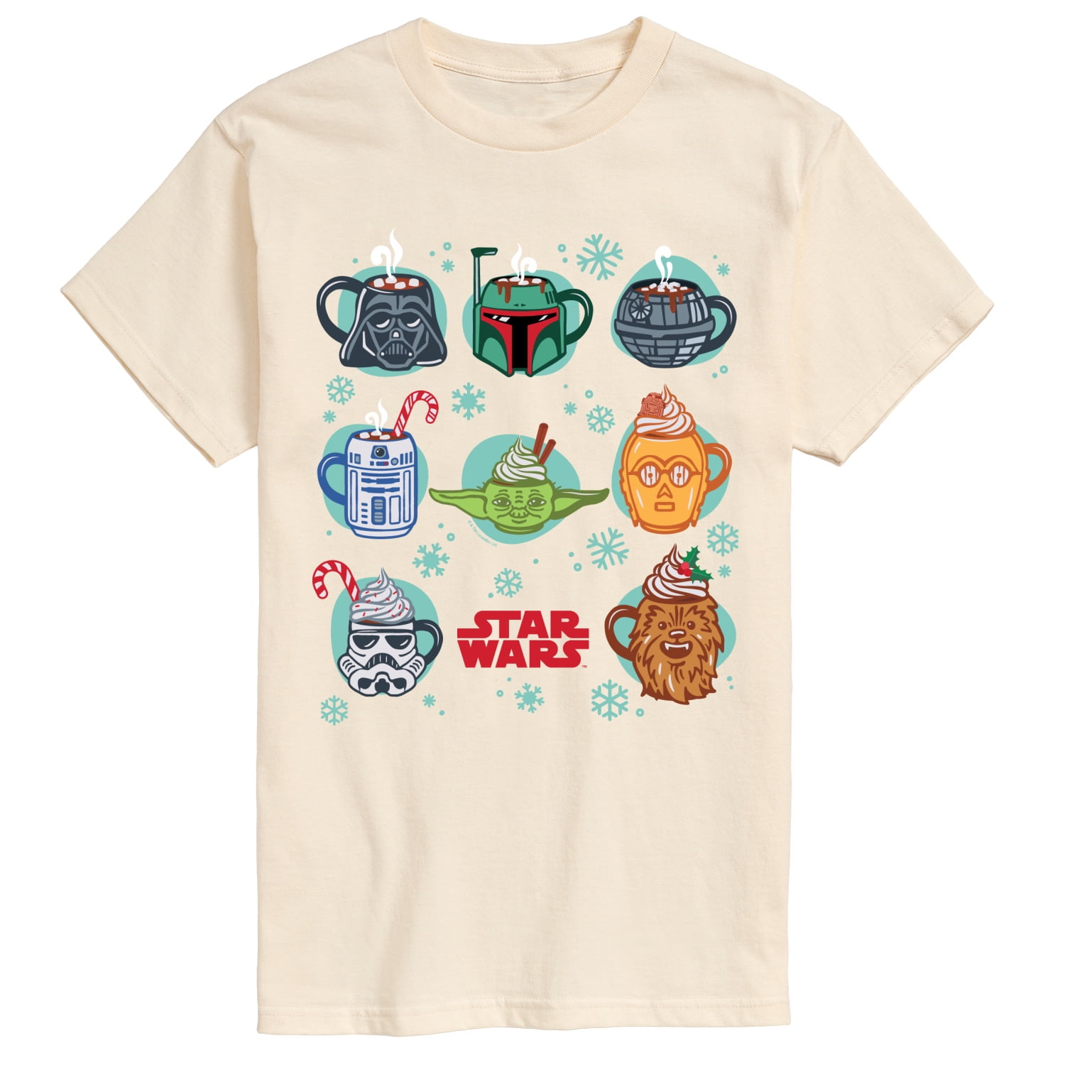 Star Wars - Christmas Character Mugs - Men's Short Sleeve Graphic T ...