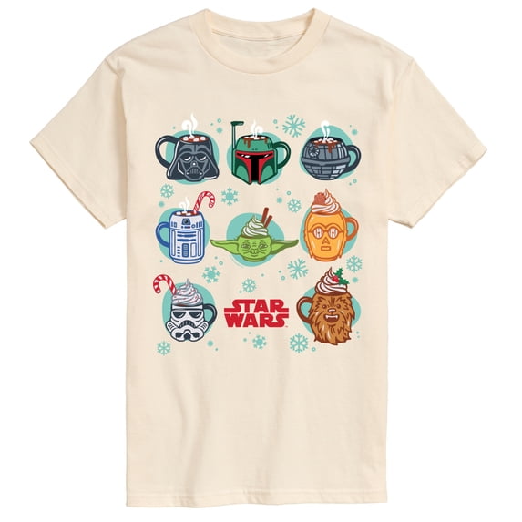 Star Wars - Christmas Character Mugs Men's Short Sleeve Graphic T-Shirt