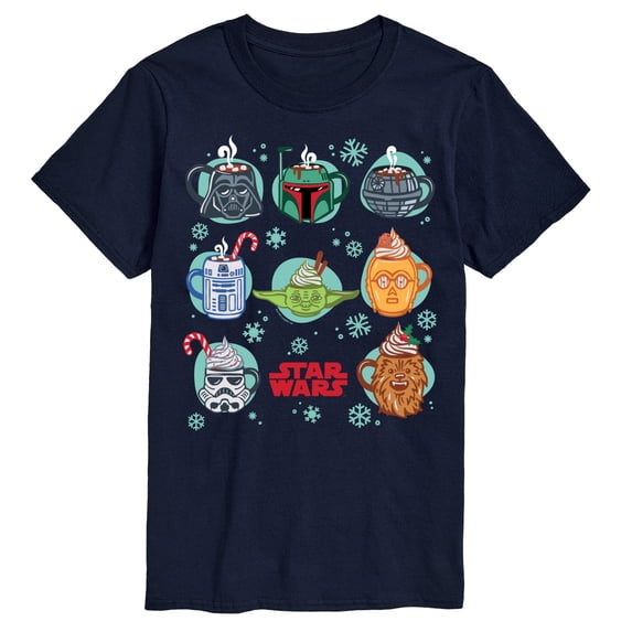Star Wars - Christmas Character Mugs Men's Short Sleeve Graphic T-Shirt