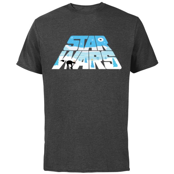 Star Wars Christmas Holiday Logo Hoth AT-AT Reindeer Funny - Short Sleeve Cotton T-Shirt for Adults - Customized-Charcoal
