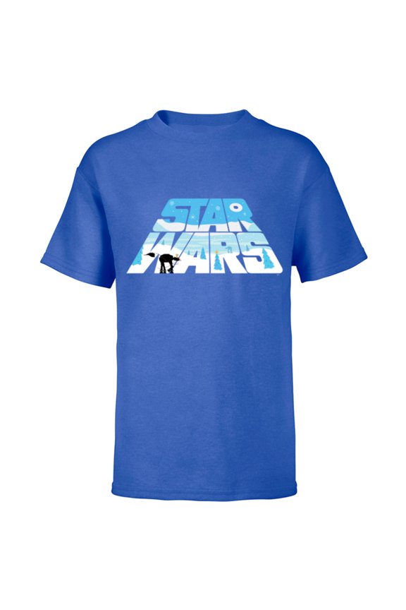 Christmas Holiday Logo Hoth AT-AT Reindeer Funny - Short Sleeve T-Shirt for Kids - Customized-Royal
