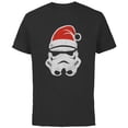 thumbnail image 1 of Star Wars Christmas Stormtrooper Holiday - Short Sleeve Cotton T-Shirt for Adults -Customized-Black, 1 of 5