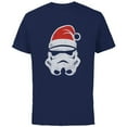 thumbnail image 1 of Star Wars Christmas Stormtrooper Holiday - Short Sleeve Cotton T-Shirt for Adults -Customized-Navy, 1 of 5