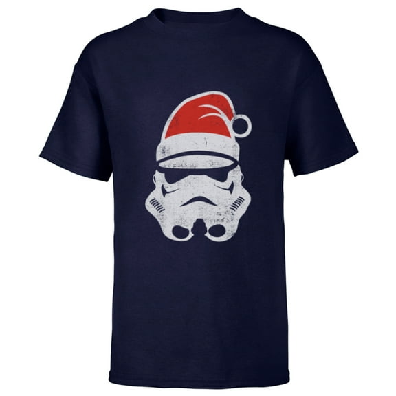 Star Wars Christmas Stormtrooper Holiday - Short Sleeve T-Shirt for Kids -Customized-Navy