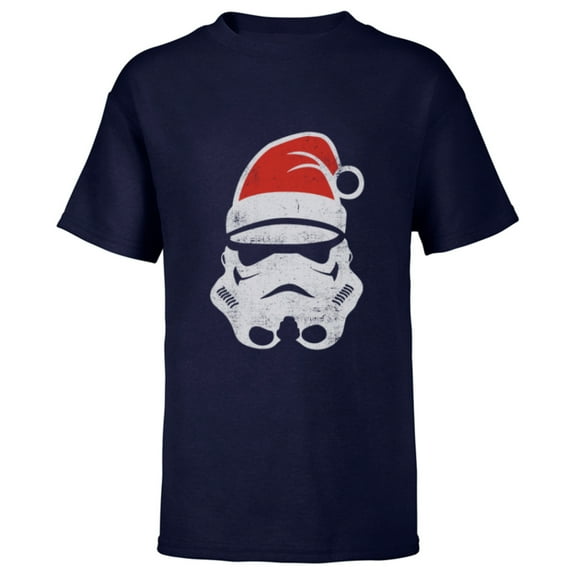 Star Wars Christmas Stormtrooper Holiday - Short Sleeve T-Shirt for Kids -Customized-Navy