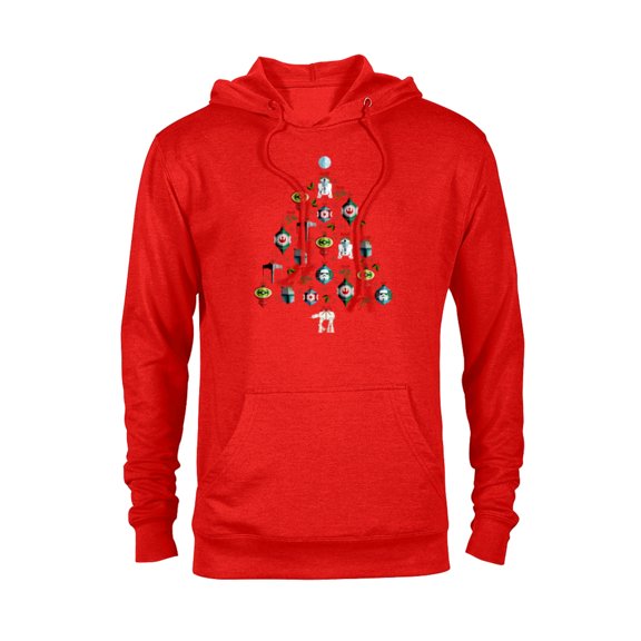 Star Wars Christmas Tree Ornaments Holiday Standard - Pullover Hoodie for Adults – Customized-Red Heather