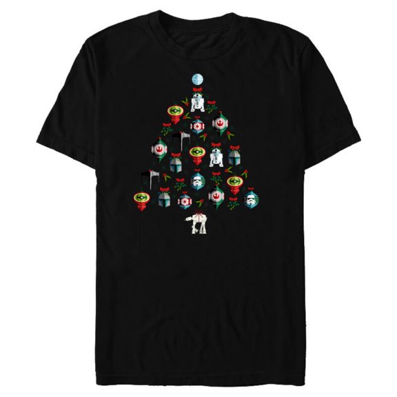 Star Wars Christmas Tree Ornaments Holiday Standard - Short Sleeve Blended T-Shirt for Adults – Customized-Black