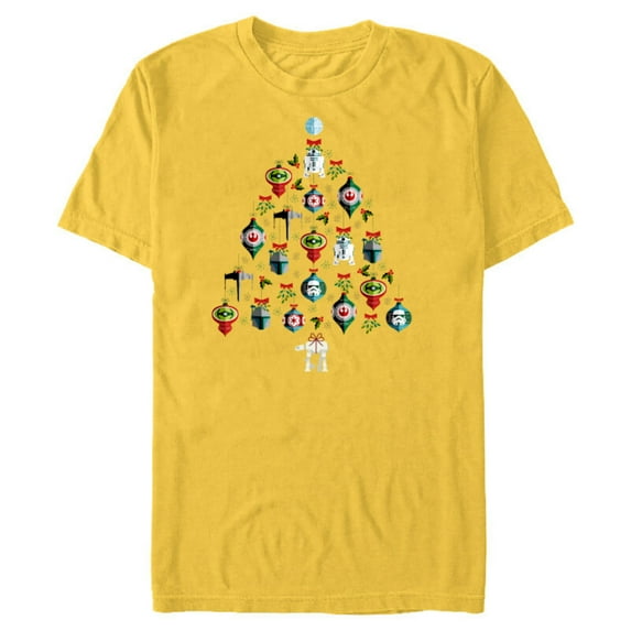Star Wars Christmas Tree Ornaments Holiday Standard - Short Sleeve Blended T-Shirt for Adults – Customized-Yellow