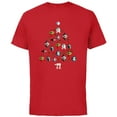 thumbnail image 1 of Star Wars Christmas Tree Ornaments Holiday Standard - Short Sleeve Cotton T-Shirt for Adults - Customized-Red, 1 of 5