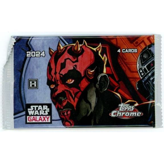 Star Wars Chrome Black 2024 Galaxy Trading Card HOBBY Pack (Four Cards per Pack)
