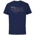 thumbnail image 1 of Star Wars Class of 2023 Graduation Death Star Wireframe - Short Sleeve Cotton T-Shirt for Adults - Customized-Navy, 1 of 5