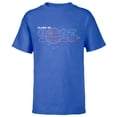 thumbnail image 1 of Star Wars Class of 2023 Graduation Death Star Wireframe - Short Sleeve T-Shirt for Kids - Customized-Royal, 1 of 5