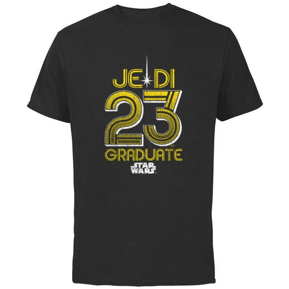 Star Wars Class of 2023 Graduation Jedi Graduate 23 - Short Sleeve Cotton T-Shirt for Adults - Customized-Black