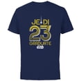 thumbnail image 1 of Star Wars Class of 2023 Graduation Jedi Graduate 23 - Short Sleeve Cotton T-Shirt for Adults - Customized-Navy, 1 of 5