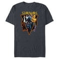 thumbnail image 1 of Star Wars Classic Art Characters and Logo Retro Vintage - Short Sleeve Blended T-Shirt for Adults - Customized-Navy Heather, 1 of 5