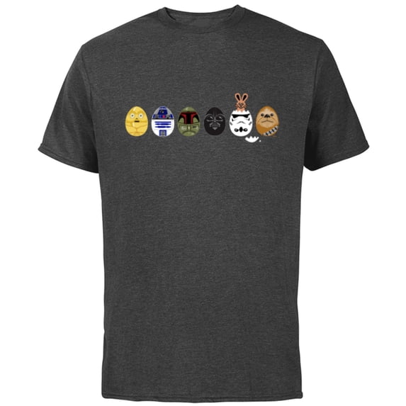 Star Wars Classic Characters Easter Eggs Spring - Short Sleeve Cotton T-Shirt for Adults - Customized-Charcoal