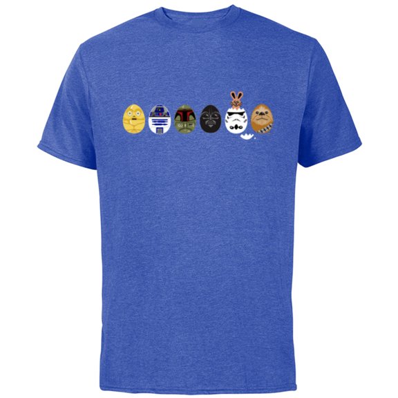Star Wars Classic Characters Easter Eggs Spring - Short Sleeve Cotton T-Shirt for Adults - Customized-Royal Heather
